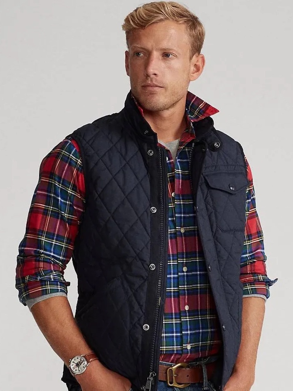Ralph Lauren Navy Quilted Vest